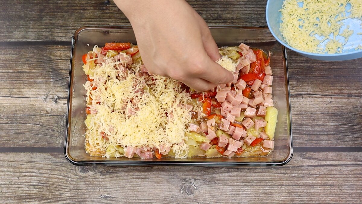 Фриттата с ветчиной. Вкусный испанский завтрак.