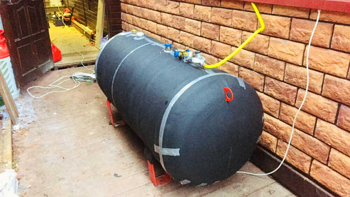 Установка минигазгольдера в строящемся доме