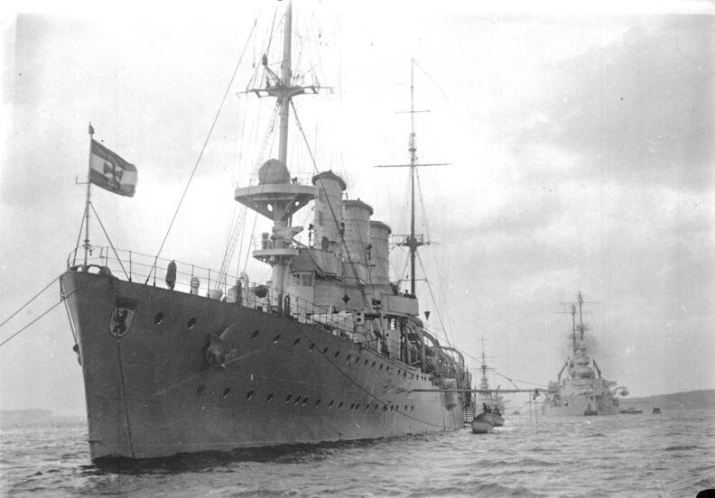 Легкий крейсер "Берлин" в 1921 году