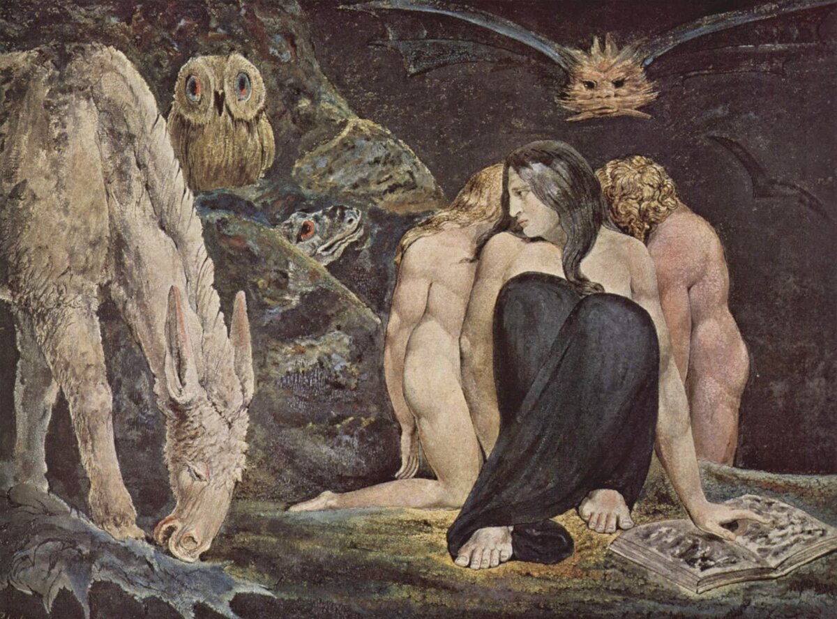 Энитармон (ее часто называют «Геката» и связывают с шекспировскими ведьмами из «Макбета»). Автор - Уильям Блейк.