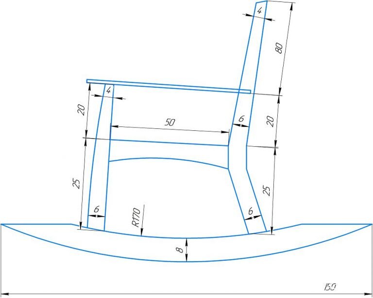 Кресло качалка чертежи и схемы