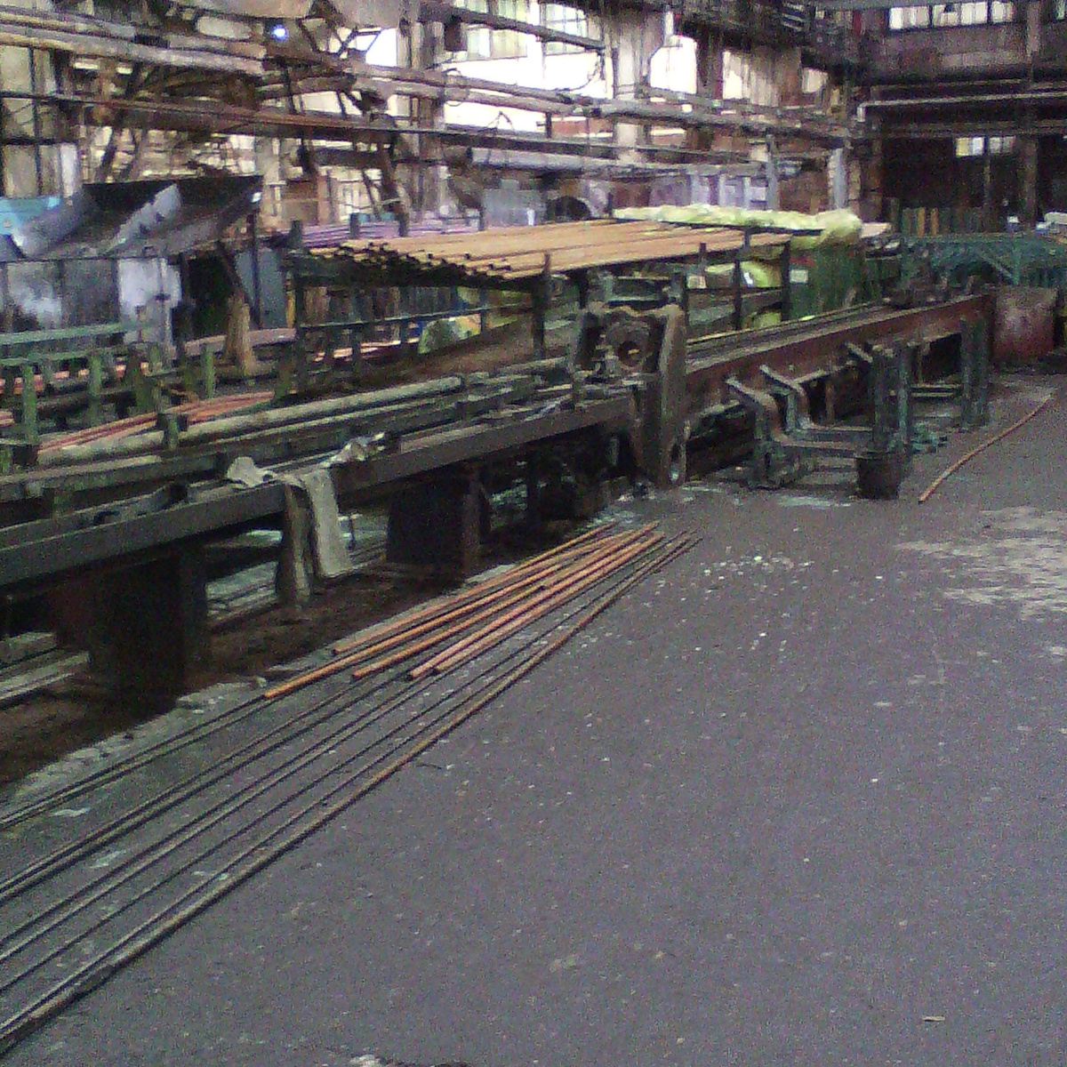 Волочильный станок. Усилие на волочение труб 8 тонн. Станок образца 1975 года. 