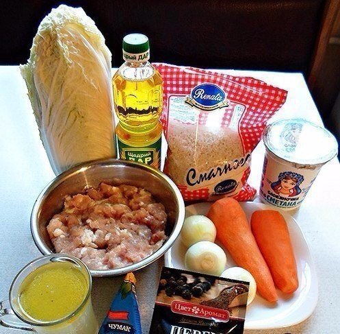 продукты, которые нам понадобятся. 