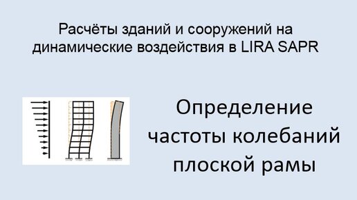 Расчёт на динамические воздействия в Lira Sapr Урок 2 Колебания плоской рамы