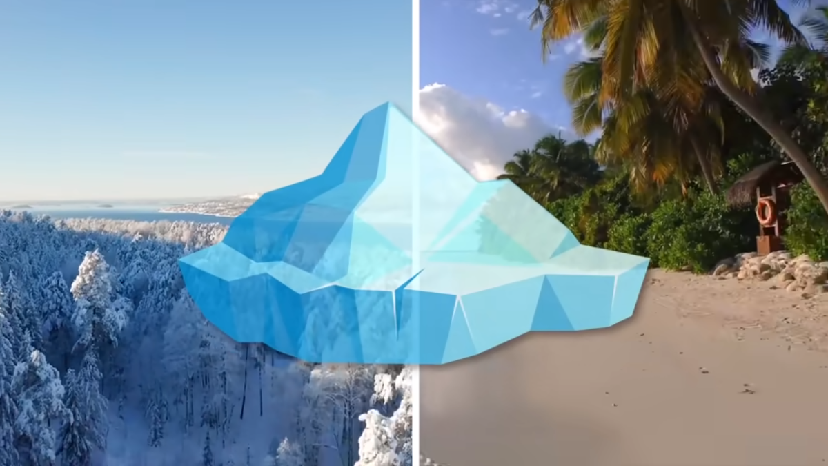 Путь многотонной глыбы льда через Сахару