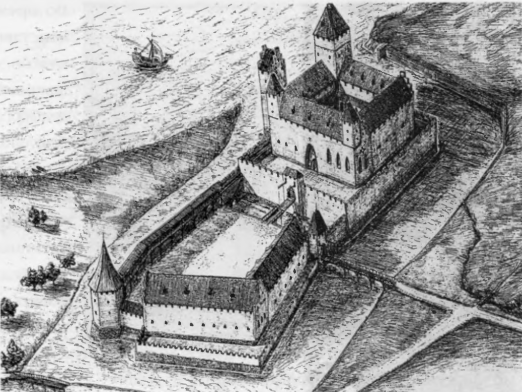 Замок Бранденбург в 14 в. Реконструкция А.П. Бахтина, рис. А.М. Осипова