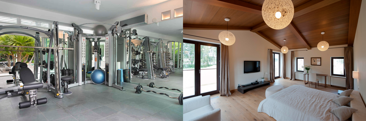 Спортзал против дома.