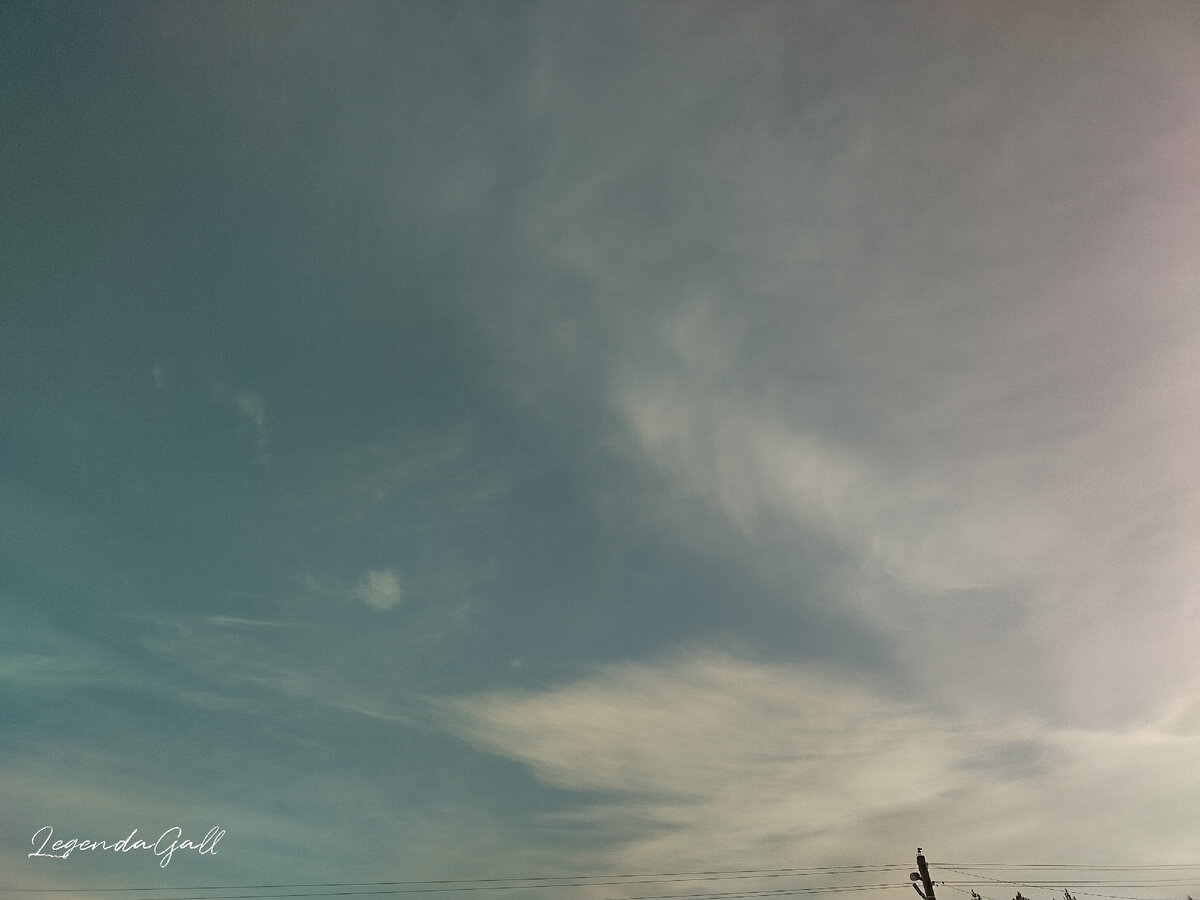 Небо как будто выгорело за лето, не такое яркое...