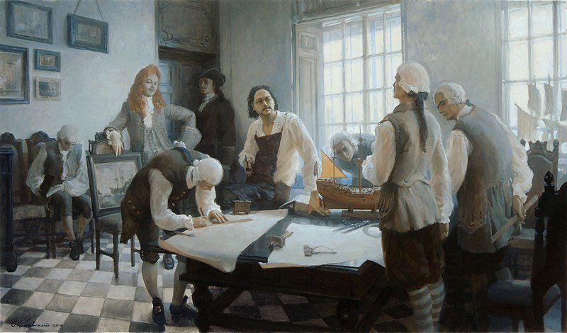 Картина "Экзамен Петра" кисти Юрия Кушевского (изображение из открытых источников)