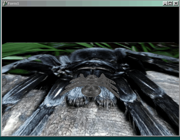 А тут я взял паука из своих моделей 3D max и портанул в GL Scene.