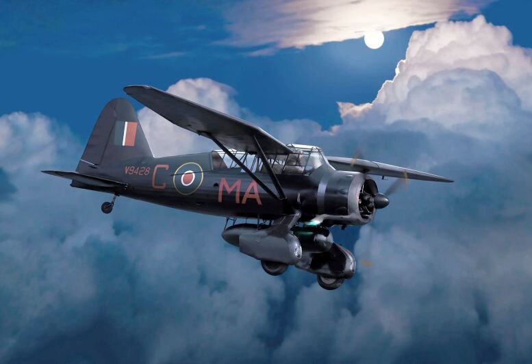 Westland Lysander в ночном небе оккупированной Франции