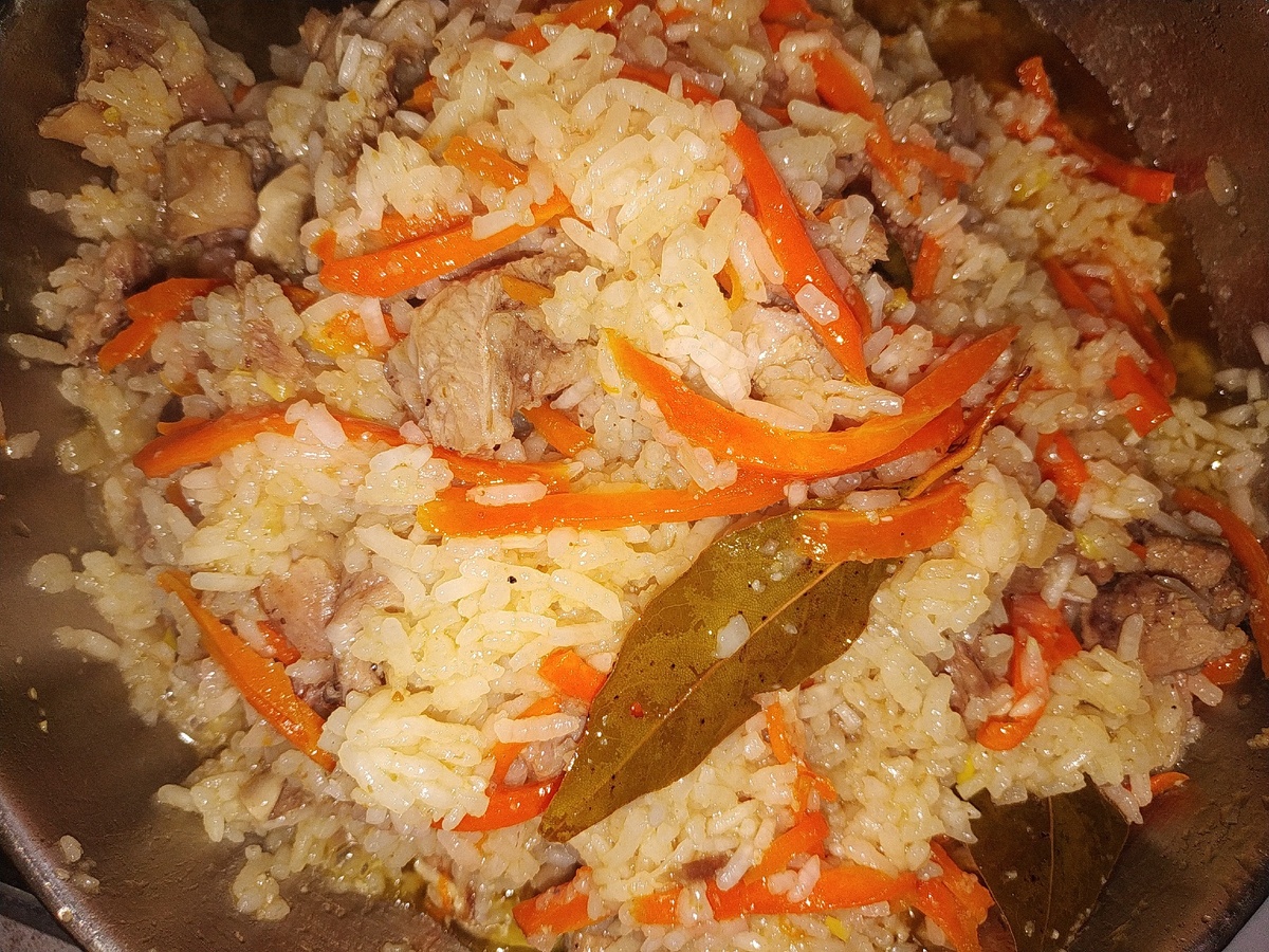 Вот такой красавец плов получился