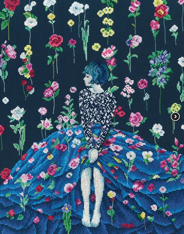 Влюбленный дождь (Rain full of love) художник Лим Ын-Хи. разработка схемы: Наталья Морозова