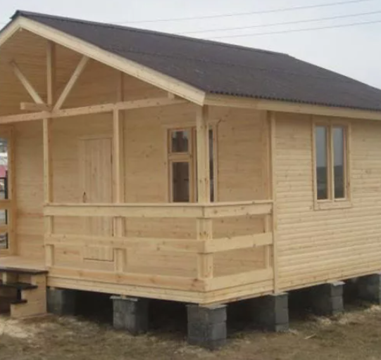 Каркасный дом на столбчатом фундаменте