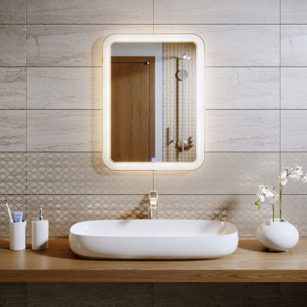 Незапотевающие зеркала для ванной с подогревом и подсветкой