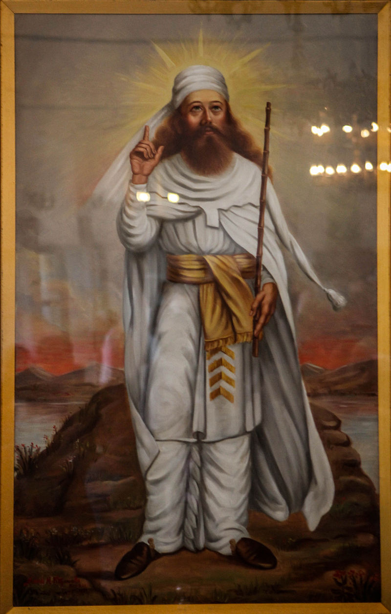 Изображение Заратуштры в зороастрийском огненном Храме в Йезде, Иран