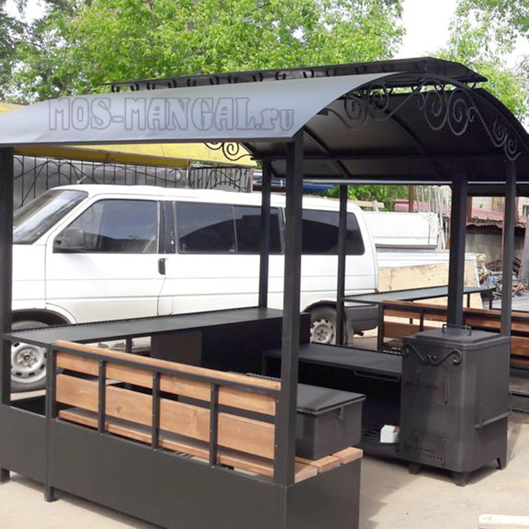 Фото готовой беседки СТАЛ-12