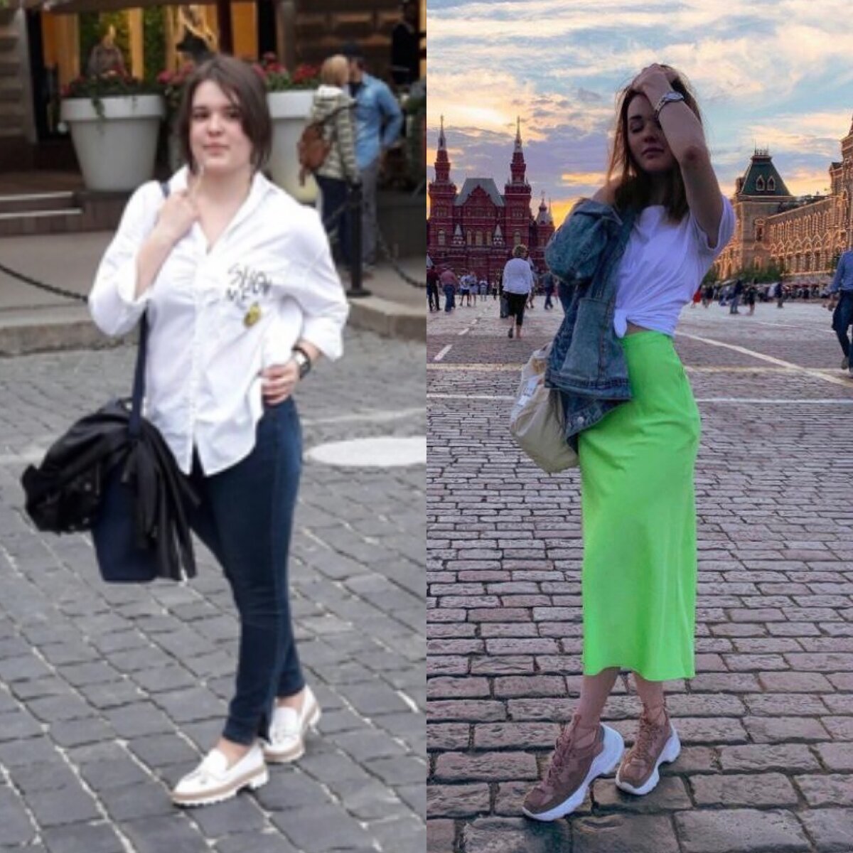 Будто два разных человека на красной плошади)