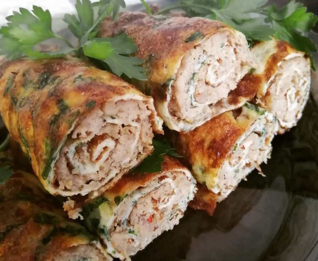 Мясной рулет из фарша и тонкого лаваша