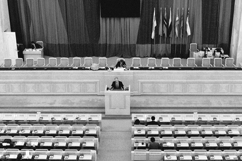 Последнее заседание Совета Республик Верховного Совета СССР . Источник изображения: сайт rbc.ru