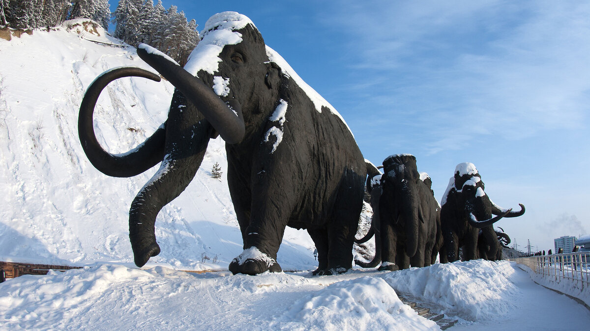 Мамонты в Археопарке Ханты-Мансийска. Legion Media