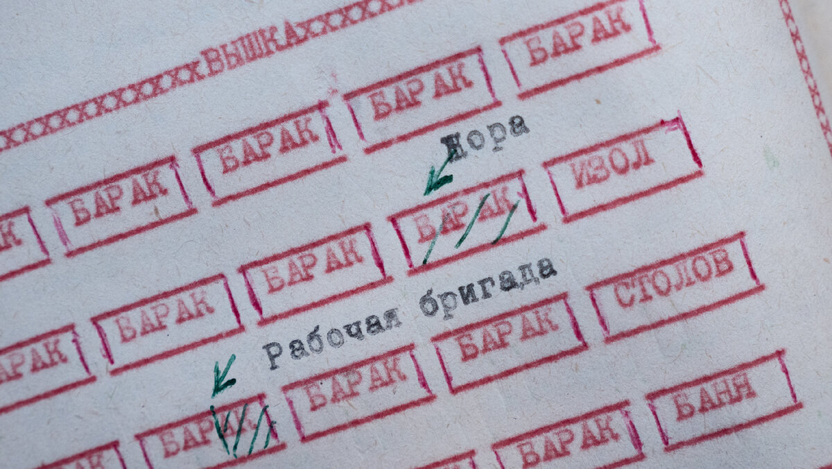 В карусели — планы бараков, воспроизведенные Павлом Овчаренко по памяти в подлинном машинописном варианте, а также их копии в новом издании. 