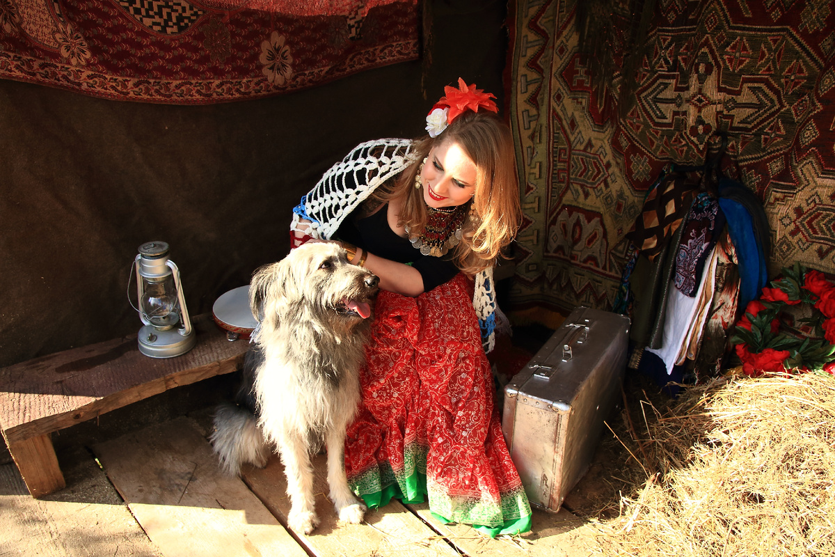 Автор на тематическом фотосете