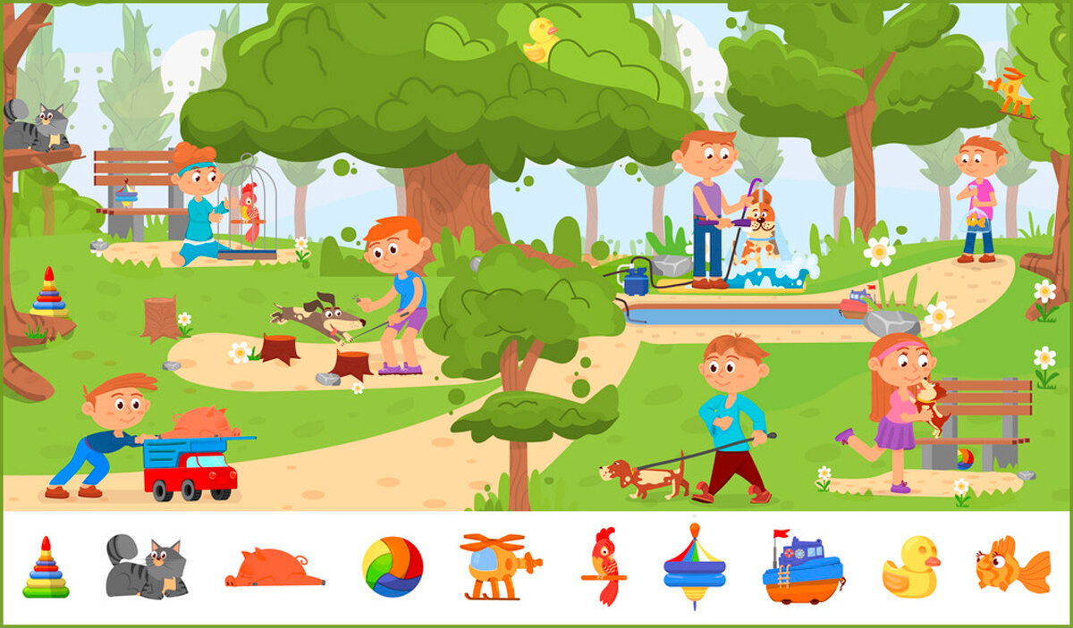 найдите 10 предметов 