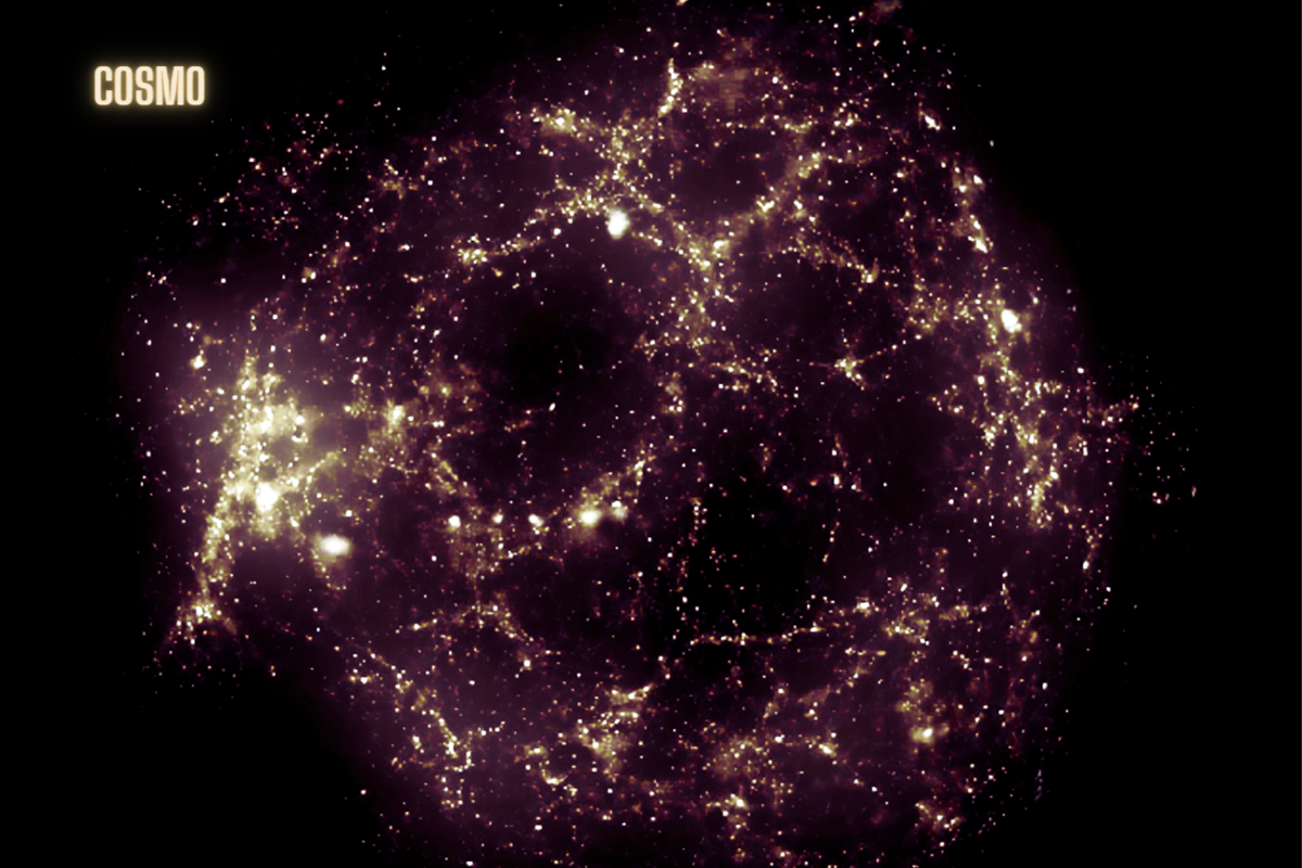 Галактические нити в представлении художника