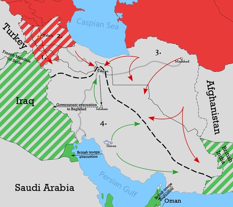 Захват ирана. Оккупация Ирана в 1941 году карта. Операция согласие 1941 Иран. Операция согласие Иран. Советские войска в Иране в 1941.