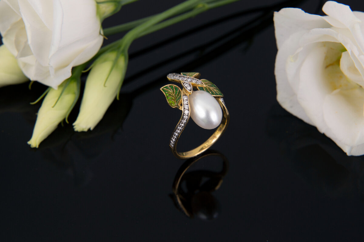 Кольцо "Подснежник" ювелирная студия "Yar`ko"