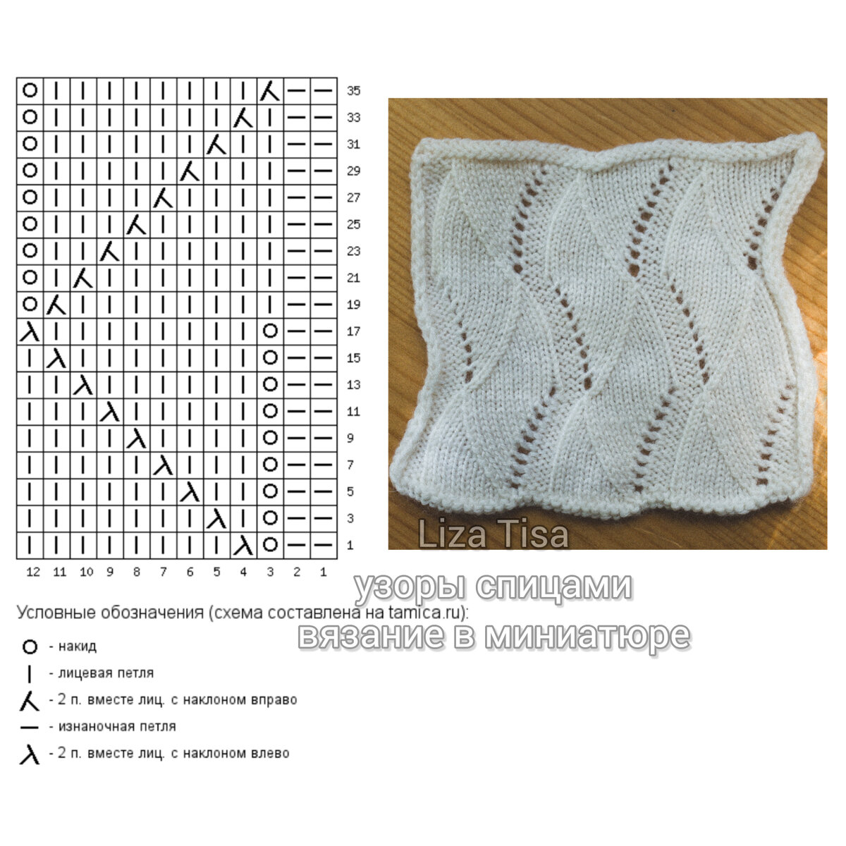 Схема узора