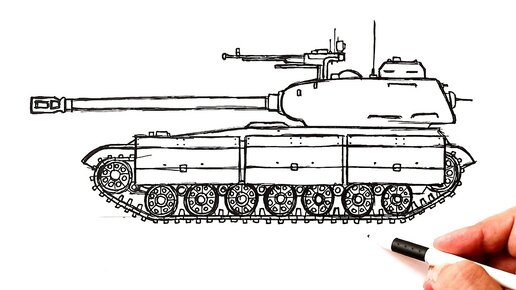 Как нарисовать Танк Т-44-122