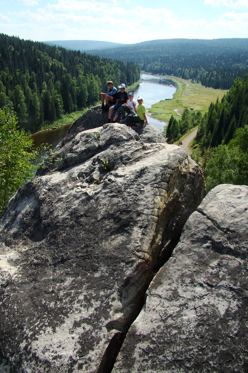 Песчаный камень, фото из путеводителя "Сплавы по рекам Урала"