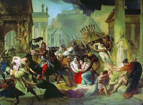    Карл Брюллов. Нашествие Гейзериха на Рим. 1834