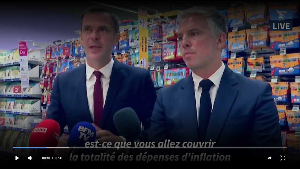 Веран в супермаркете убеждает французов смириться с неизбежным.