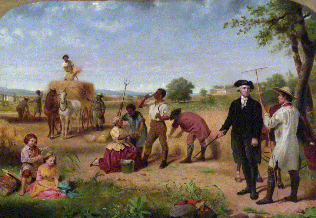 "Вашингтон на ферме в Маунт-Вернон" Джуниус Стирнс 1851 год