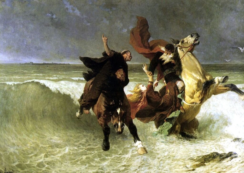 Бегство короля Градлона. худ. Э.В.Люмине (Музей изящных искусств г. Кемпер)