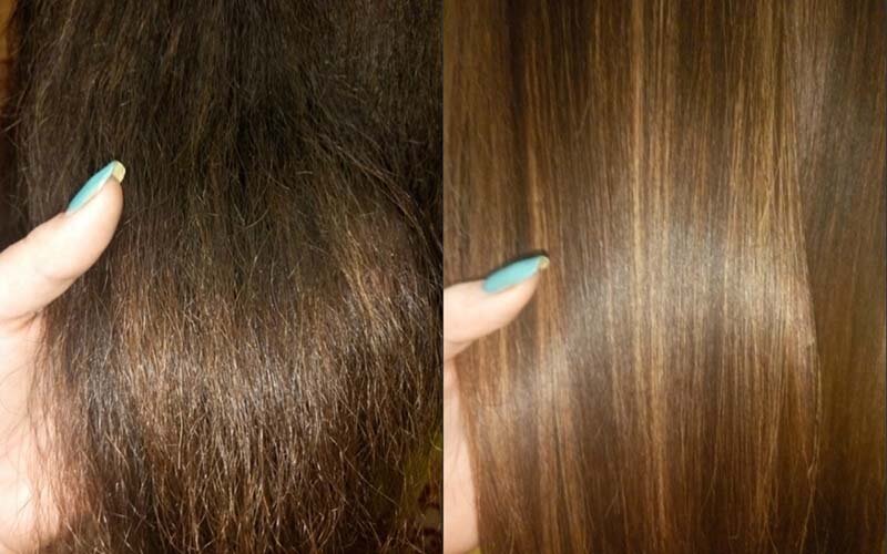 Убрать пушистость волос. Выпрямлять волосы утюжком. Ботокс для волос на секущиеся кончики. Выщипывание бровей ниткой. Девушка собирает волосы в хвост.