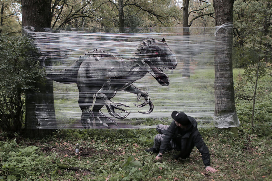 Рисунки на стретч-пленке