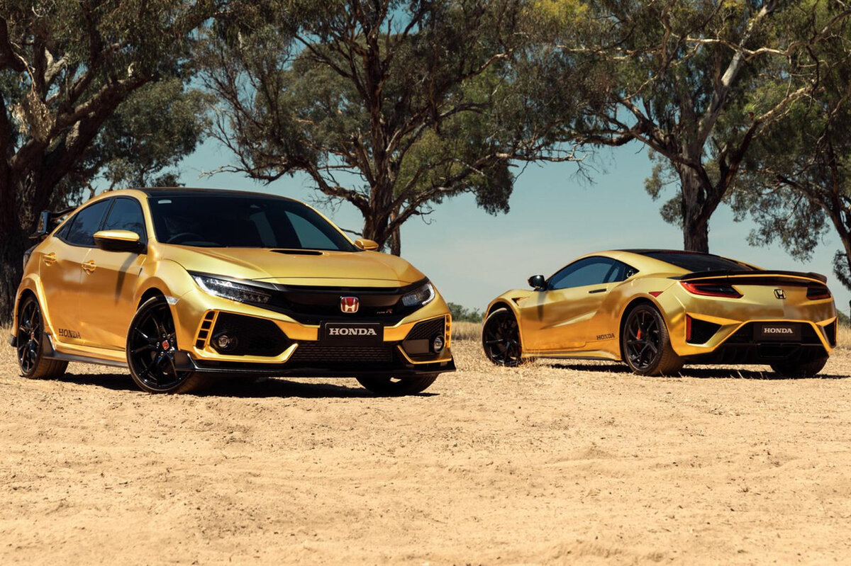 В честь юбилея Honda затягивает NSX и Civic Type R в золото!!! | Интересные  автомобили | Дзен