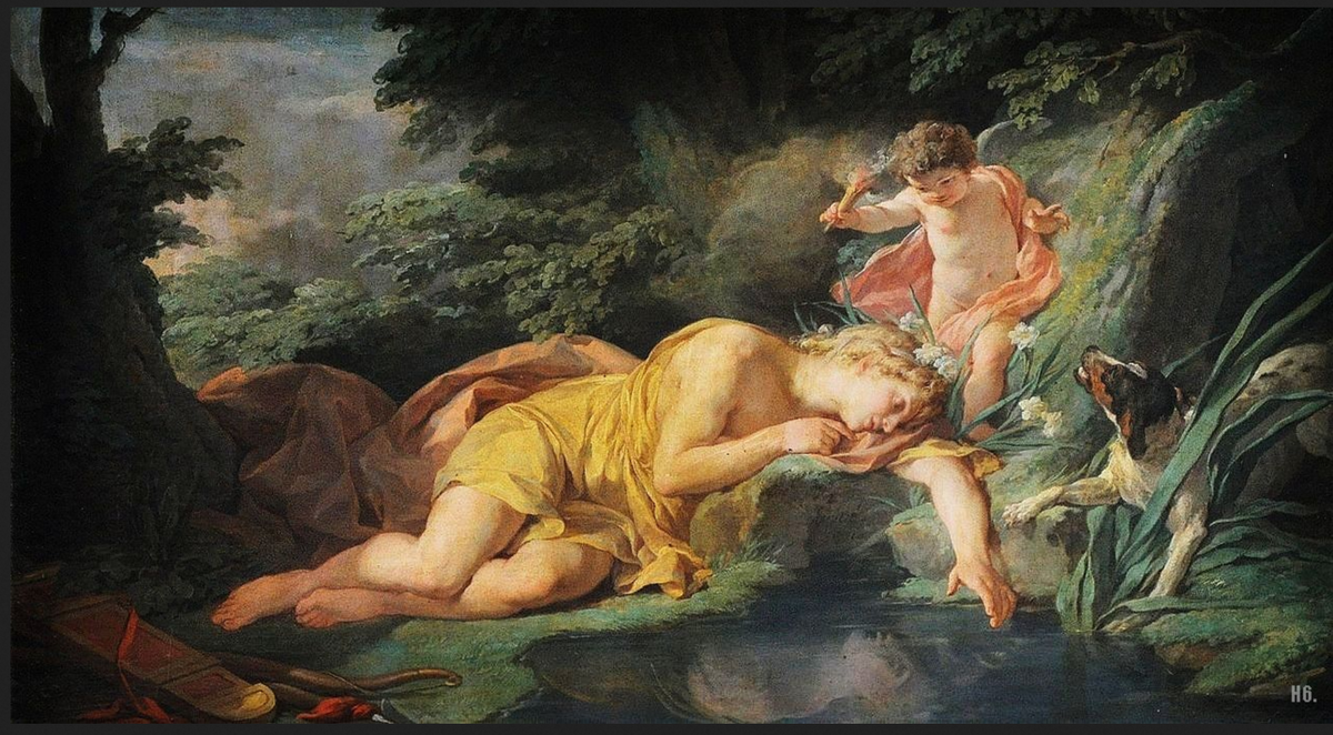 Эхо бога. "Эхо и Нарцисс". Николя Пуссен. 1627г.. Рубенс Нарцисс.
