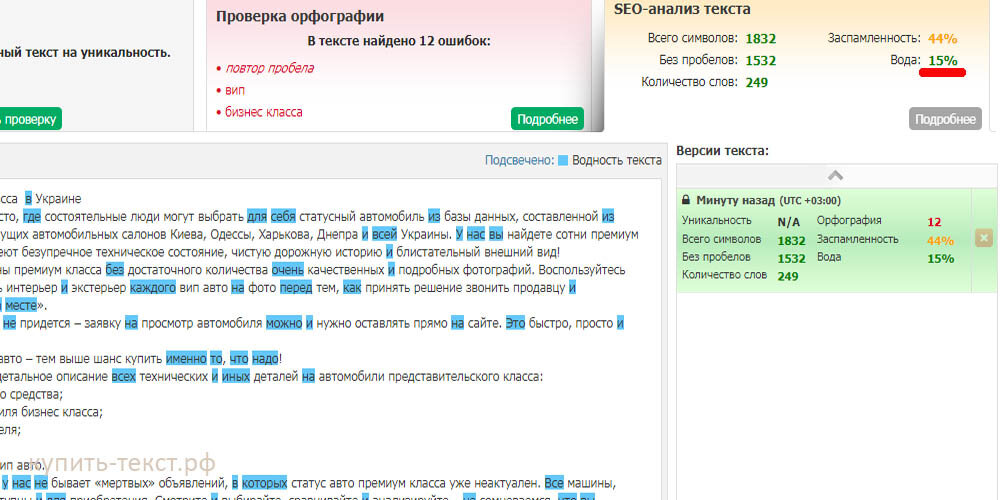 Natural текст перевод. Водность текста. Водность и тошнота текста. Водность текста норма. Проверка текста на сео.