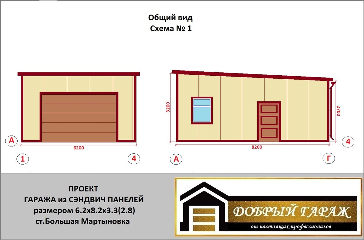 Гараж из сэндвич панелей