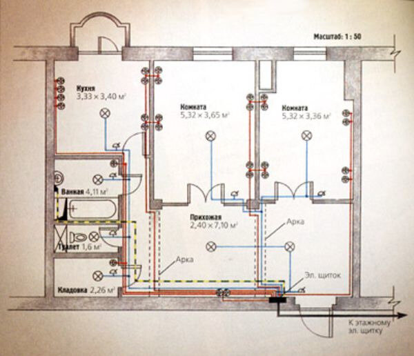 Схема электропроводки в доме