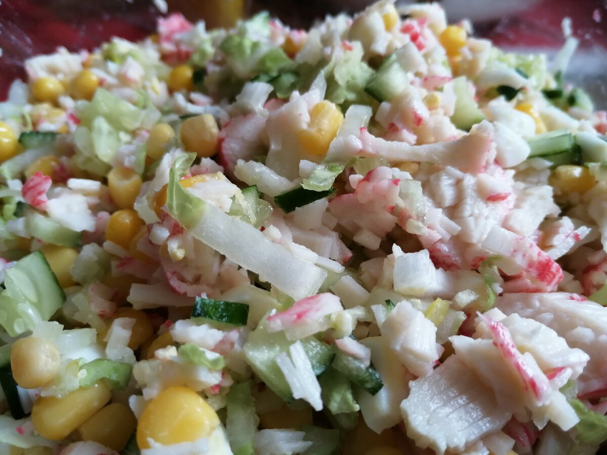 Салат из крабовых палочек. Фото Светы Давыдовой