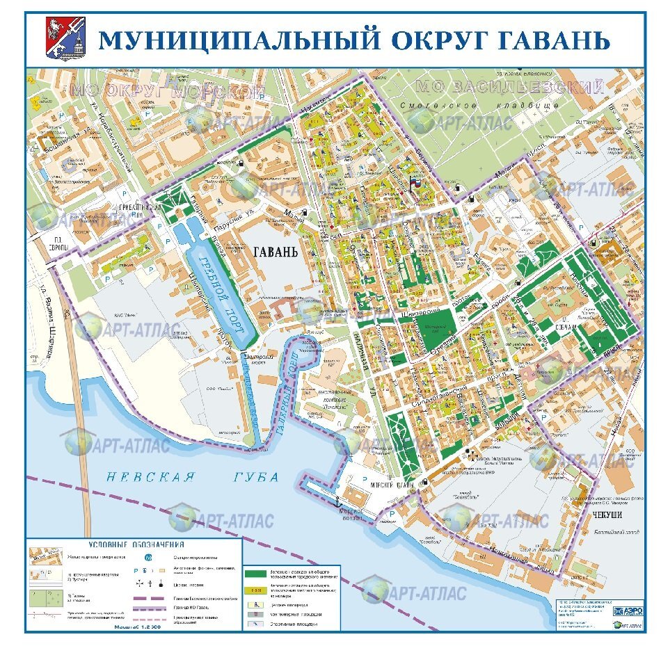 Карта муниципалитетов спб