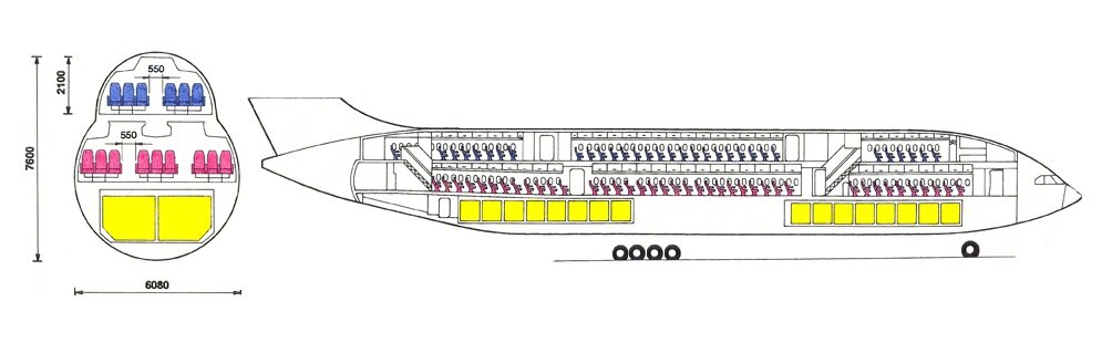 Ил 96 схема салона аэрофлот
