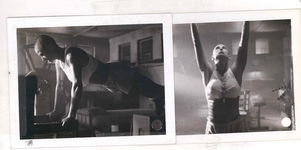 Тренировки для роли в фильме "Солдат Джейн"