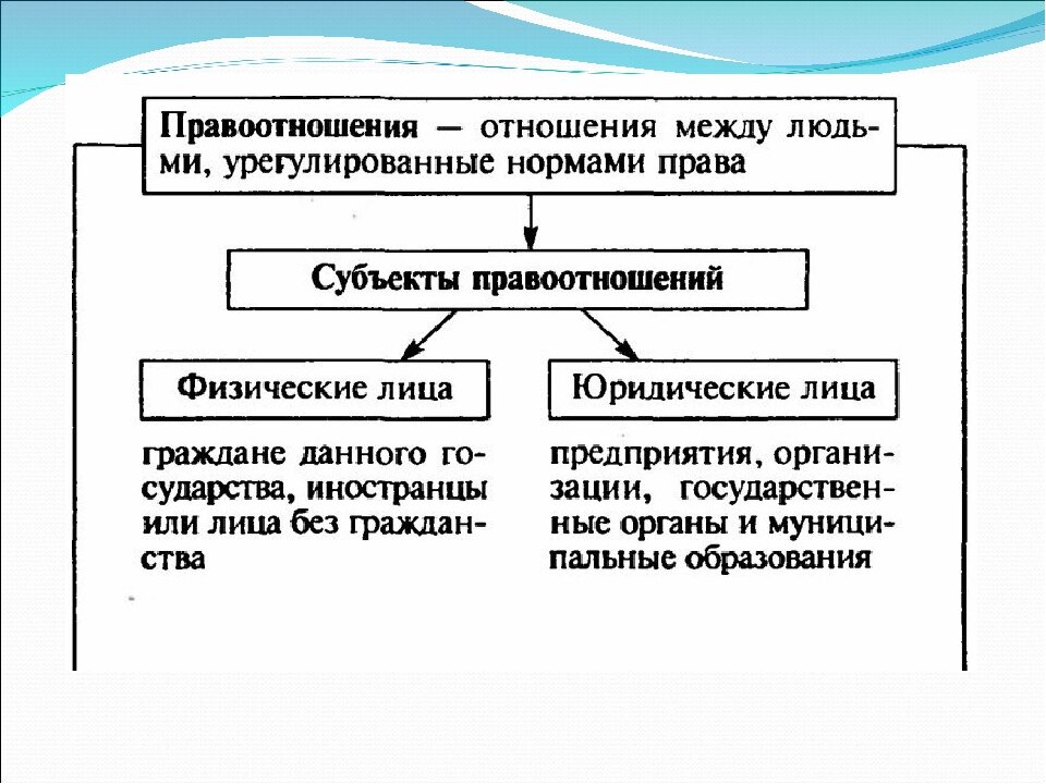 Субъектами правоотношения являются выберите ответ